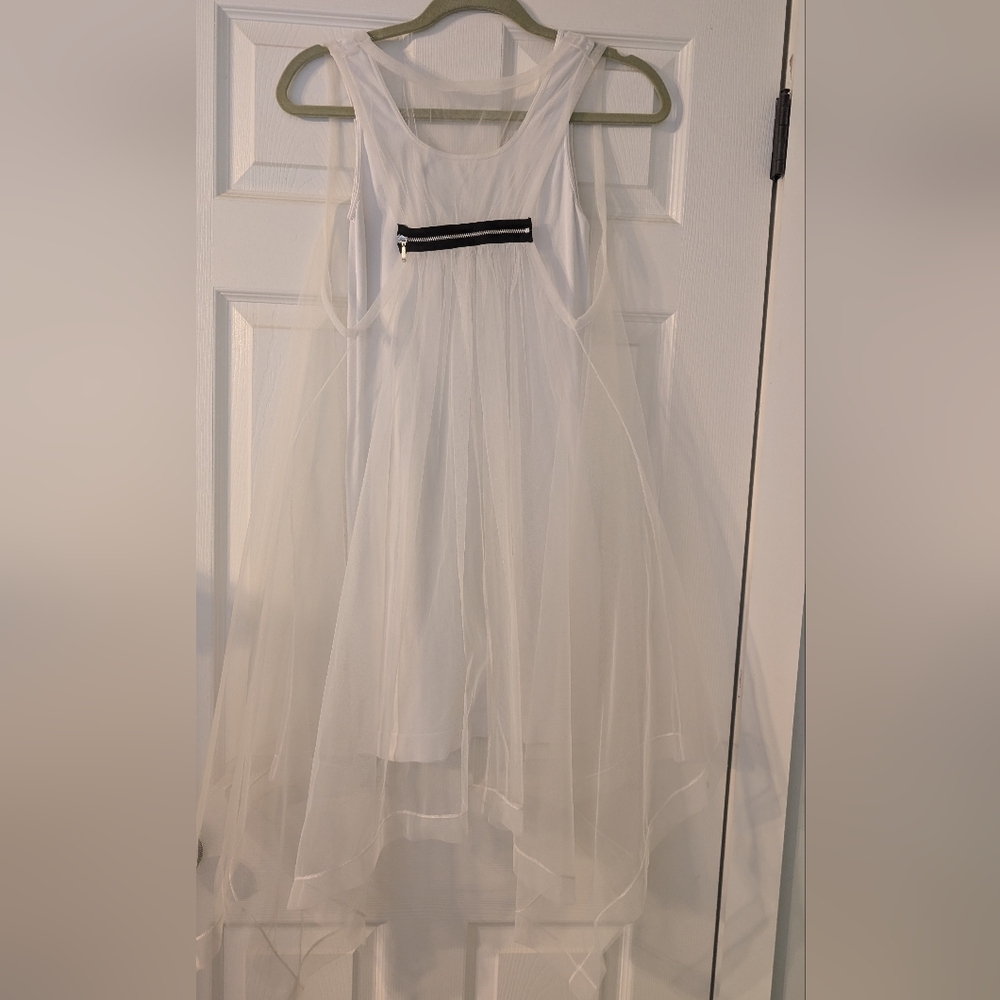 Tees by Tina High Low White Two Layer Dress - Picture 2 of 7